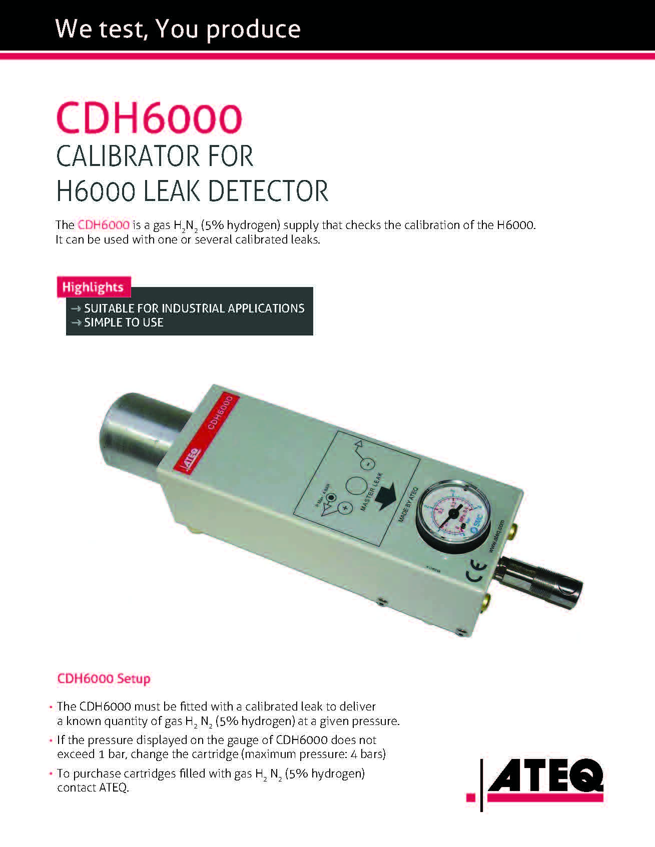 Screenshot of page 1 from ATEQ CDH6000 brochure English US version