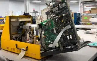 ATEQ hydrogen leak tester with open cover